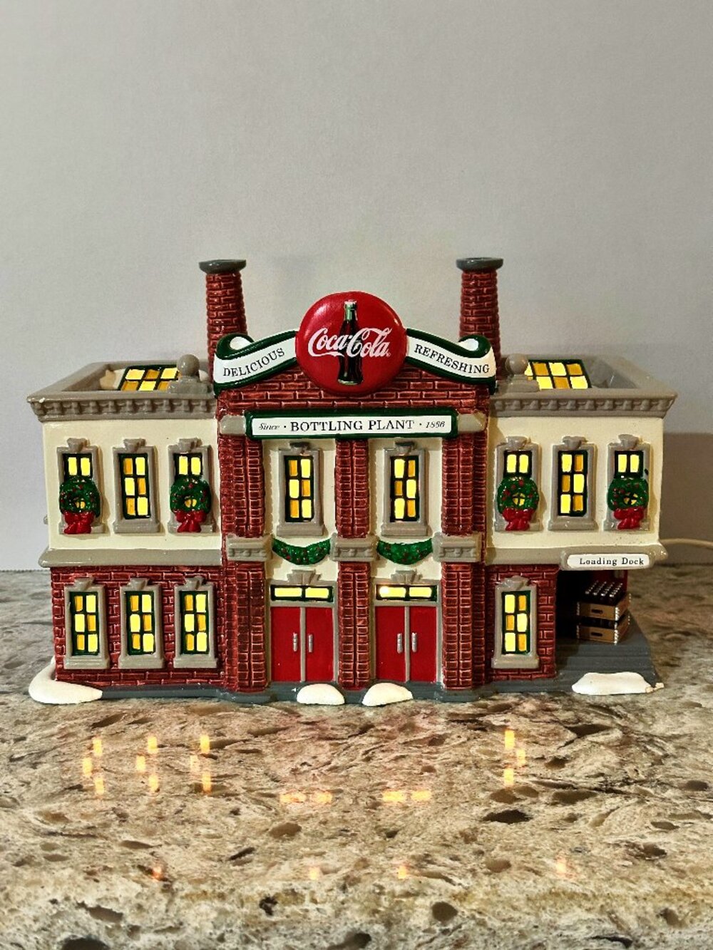 Vintage DEPT 56 Snow Village Coca Cola Bottling Plant Christmas 1994 Original